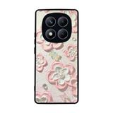 BG AKSESUAR Xiaomi Redmi Note 14 Pro 4G ile Uyumlu Kılıf, Yumuşak Silikon, Koruyucu, Şok Emici, Çiçek Desen, Pembe