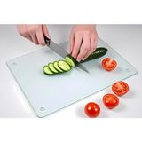 B&G GLASS Temperli Cam Kesme & Sunum Tahtası Kaymaz Ayaklı Isıya Dayanıklı Çizilmez Antibakteriyel 20X30 6mm Şeffaf - 20 x 30 cm