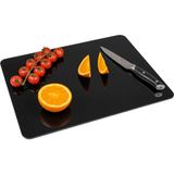 B&G GLASS Temperli Cam Kesme & Sunum Tahtası Kaymaz Ayaklı Isıya Dayanıklı Çizilmez Antibakteriyel 20X30 8mm Füme - 20 x 30 cm