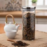 Bg Store 1000ML Vakumlu Metal Kapaklı Borosilikat Cam Kavanoz (8.5CM*20CM) 1 Adet