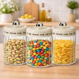 Bg Store 3’lü Cam Kavanoz Seti 450 ml – Hava Geçirmez Kapaklı, Çok Amaçlı Saklama Kabı