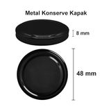 Bg Store Afracam 105 ml Şeffaf Cam Kavanoz 105 cc Konserve Metal Kapaklı Cam Kavanoz 6 Adet (Şeffaf, 105 cc (Kısa))