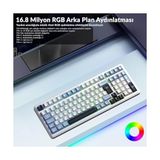 Bg Store Aula F99 Mekanik Rgb Graywood V4 Switch 3 Modlu Kablosuz Makrolu Hot Swap Türkçe Q Klavye Lacivert