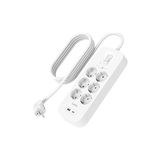Bg Store Belkin 6'lı Çoklu Priz, Yüksek Gerilim Korumalı, Duvara Montaj, 6 Priz, 2 M Güç Kablosu, Yeşil Işıklı Gösterge, Hızlı Şarj Için Usb-C ve Usb-A Bağlantısı; 650 Jul Koruma