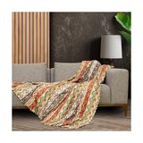 Bg Store Concept Softmicro Boho Etnik Desenli Mikrofiber Koltuk Örtüsü ve Tv Battaniyesi, Koltuk Şalı, Kaymaz 130X180 cm
