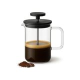 Bg Store French Press, 0,40 L Cam Kahve ve Çay Demliği, Borosilikat Cam, Bpa Içermez, Isıya Dayanıklı, Bulaşık Makinesi Uyumlu