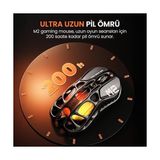 Bg Store Gravastar Mercury M2 Oyun Faresi - 26.000 Dpı Optik Sensörlü Mmo Bilgisayar Oyun Faresi - 78G Hafif Içi Boş Tasarım - 5 Programlanabilir Düğme - 5 Rgb Modu - Gizli Siyah