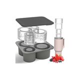 Bg Store Kapaklı ve Hazneli Silikon Buzluk, Termos ile Uyumlu, 20, 30, 40 Oz Termos Için, Viski, Kokteyl ve Kahve Için