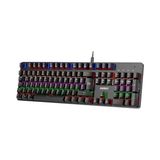 Bg Store Kb-Mekanik 1 Lumos USB Rainbow Aydınlatmalı Full Anti-Ghosting Mekanik Gaming Oyuncu Klavye (Siyah (Blue Switch))