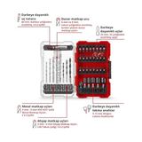 Bg Store Orijinal M-Case 39-Parça Darbeye Dayanıklı Set (25 mm Uçlar, Metal Matkap, Ahşap, Taş, 60 mm Tutucu, Lokma Anahtar, Havşa Ucu, Saklama Kutusu Dahil) - 49108759