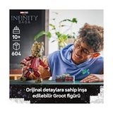 Bg Store Yağmacı Tulumlu Groot 76341-10 Yaş ve Üzeri Çocuklar Için 3 Minifigürü, 2 Mermi Atıcı, 4 Eklemli Dokunaç ve 2 Askı Içeren Yaratıcı Oyuncak Yapım Seti, Hediye Fikri (604 Parça)