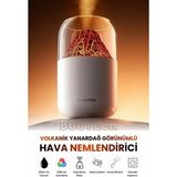 BGG Tech Hava Nemlendirici Buhar Makinesi Volkanik Tasarım LED Işıklı Sessiz Dekoratif - Beyaz