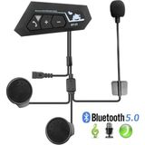 BGG Tech Motosiklet Bluetooth V5 Intercom Interkom Dinleme ve Konuşma Özellikli Yeni Nesil - Siyah