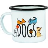 Bggdsgn Dogs Köpekler Tekli Çelik Üzeri Emaye Kaplama Kupa