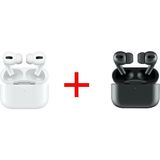 BGGTECH Ios Ve Android Akıllı Telefonlarla Uyumlu Yeni Nesil Şık Tasarımlı Inpods Pro AP3 Bluetooth Kulaklık İkili Paket - Beyaz - Pembe