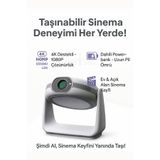 BGGTech Taşınabilir 4K Destekli Projeksiyon Apollon P1 Bataryalı 1080P Android Projektör