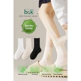 Bgk 3 Çift Bambu Kadın Lastiksiz Renkli Soket Dikişsiz Çorap - 36 - 41