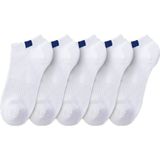 Bgk Unisex 5'li Spor Patik Çorap Yıkanmış - 36 - 41 - Beyaz - Lacivert