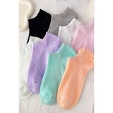 Bgk Unisex 8 Çift Soft Çizgili Çorap Çok Renkli Pamuklu Yapı ile Rahatlık Sunar - 36 - 41