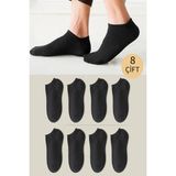 Bgk Unisex Basic Patik Çorap 8 Çift - 41 - 45 - Siyah