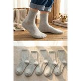 Bgk Unisex Çocuk 5 Çift Kolej Çorap - 31 - 35 - Gri