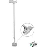 BGM Akıllı Baston Yüksek Kalite Gri Beyaz Renkli Ergonomik Tasarım ile Güvenli Destek - Açık Gri