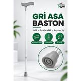 bgm Baston Ayarlanabilir Denge Bastonu - Açık Gri