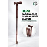 bgm Baston Katlanabilir Denge Bastonu Kahverengi-Bronz Baston
