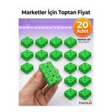 bgom Toptan 20'li Set Sonsuzluk Küpü - Yeşil Piksel Desenli Stres ve Odaklanma Oyuncağı (Avantajlı Paket) Creeper Temalı