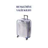 BGV HOME Şeffaf Valiz Kılıfı ve Bavul Koruyucu Renkli Biye