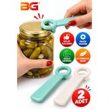 bgvibe Pratik Kavanoz Açacağı 2 Adet Renkli Konserve Kapağı Açacağı Şişe Açacak Aparatı Mutfak Aletleri
