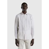 Bgw Erkek Açık Gri Oversize Fit Dokuma Gabardin Kumaş Gömlek - 2XL