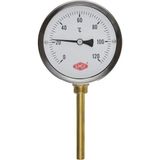 BH Büyük Hidrolik Ø 100 - 0 - 160°C 1/2 15 cm Alttan Çıkışlı Termometre