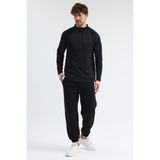 Bh Collection Erkek Antreman Spor Ceket Hızlı Kuruma Yarım Fermuarlı - 2XL - Siyah