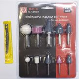 BHD 10 PARÇA MİNİ KALIPÇI TAŞLAMA SETİ UÇ VIZVIZ SETİ
