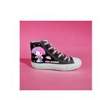 bhk desing Pembe my melodika baskılı keten kız çocuk kanvas spor ayakkabı sneaker