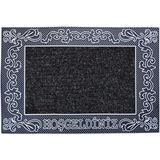 B'Home Saray Kapı Önü Halılı Gümüş 45x70 cm Paspas