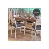 Bhomesconcept 2'Li Set 45x45 Cm Antrasit Gri Bağcıklı Sandalye Minderi - Pamuk Polyester Kumaş Kırpıntı Süngerli Bahçe ve Mutfak Sandalye Minderi
