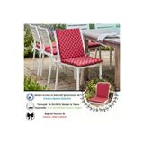 Bhomesconcept 40x40 Cm Arkalıklı Sandalye Minderi Pamuk Polyester Kumaş İpli Sırtlı Mutfak Ve Bahçe Minderi