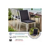 Bhomesconcept 40x40 Cm Siyah Arkalıklı Sandalye Minderi Pamuk Polyester Kumaş İpli Sırtlı Mutfak Ve Bahçe Minderi