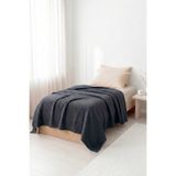 Bhoota Home Tek Kişilik 4 Katlı Müslin %100 Pamuk Yatak Örtüsü Seti, Nefes Alabilen Kumaş, Uzay Mavi 175x230