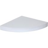 BHP Mdf Çeyrek Daire Salon Beyaz 29x29x3.8 cm Dekoratif Raf