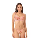 Bhs life (875) Kırmızı Çiçekli Brode Bralet Takım Kırmızı Cicekli 85B