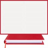 Bi Defter Çizgili Defter – Gerçek Cilt Bezi, %100 El Yapımı, El Dikişi, (Iplik Dikiş) “benzersiz Ürün” A/5 - Kırmızı