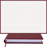 Bi Defter Çizgili Defter – Termo Deri Ciltli, %100 El Yapımı, El Dikişi, (Iplik Dikiş) “benzersiz Ürün” A/5 - Bordo
