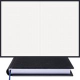 Bi Defter Çizgisiz Defter – Gerçek Cilt Bezi, %100 El Yapımı, El Dikişi, (Iplik Dikiş) “benzersiz Ürün” A/5 - Siyah