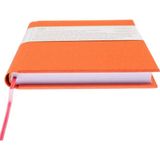 Bi Defter Çizgisiz Defter Gerçek Cilt Bezi El Yapımı El Dikişi Iplik Dikiş A/5 - Turuncu