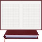 Bi Defter Kareli Defter – Gerçek Cilt Bezi, %100 El Yapımı, El Dikişi, (Iplik Dikiş) “benzersiz Ürün” A/5 - Bordo