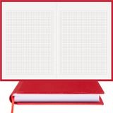 Bi Defter Kareli Defter – Gerçek Cilt Bezi, %100 El Yapımı, El Dikişi, (Iplik Dikiş) “benzersiz Ürün” A/5 - Kırmızı