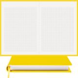 Bi Defter Kareli Defter – Gerçek Cilt Bezi, %100 El Yapımı, El Dikişi, (Iplik Dikiş) “benzersiz Ürün” A/5 - Sarı